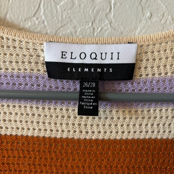 Eloquii Elements Women’s Plus Size Striped Crochet Knit Dress Size 26/28 - Picture 9 of 9